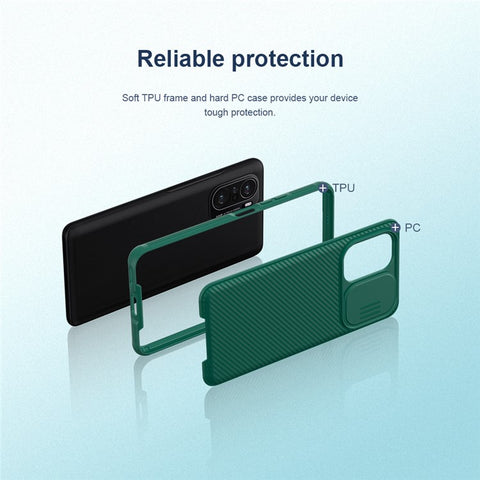 NILLKIN CamShield Case for Xiaomi Poco F3 / Redmi K40 / K40 Pro / K40 Pro+ Slide Camera Cover PC Hard Phone Case Cover