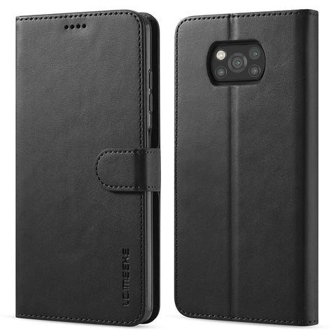 LC.IMEEKE Wallet Stand Leather Shell Phone Cover Case for Xiaomi Poco X3 NFC / Xiaomi Poco X3