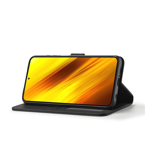 LC.IMEEKE Wallet Stand Leather Shell Phone Cover Case for Xiaomi Poco X3 NFC / Xiaomi Poco X3