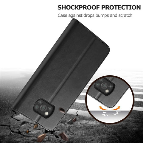 LC.IMEEKE Wallet Stand Leather Shell Phone Cover Case for Xiaomi Poco X3 NFC / Xiaomi Poco X3