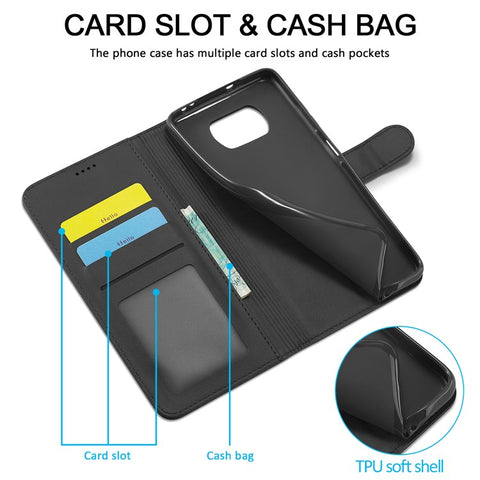 LC.IMEEKE Wallet Stand Leather Shell Phone Cover Case for Xiaomi Poco X3 NFC / Xiaomi Poco X3
