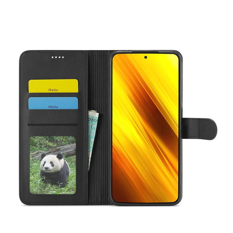 LC.IMEEKE Wallet Stand Leather Shell Phone Cover Case for Xiaomi Poco X3 NFC / Xiaomi Poco X3