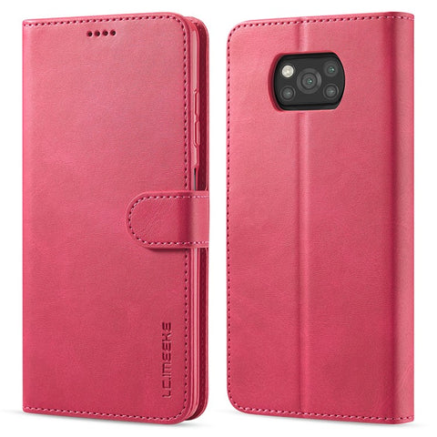 LC.IMEEKE Wallet Stand Leather Shell Phone Cover Case for Xiaomi Poco X3 NFC / Xiaomi Poco X3