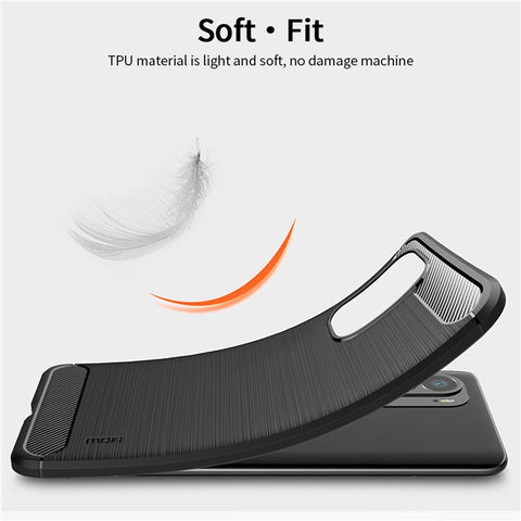 MOFI Carbon Fiber Brushed TPU Cover for Xiaomi Redmi K40 / K40 Pro / K40 Pro+ / Poco F3 / Mi 11i