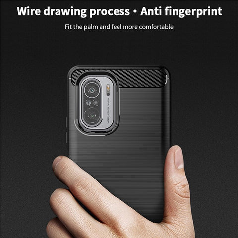 MOFI Carbon Fiber Brushed TPU Cover for Xiaomi Redmi K40 / K40 Pro / K40 Pro+ / Poco F3 / Mi 11i