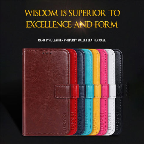 IDEWEI Crazy Horse Texture Leather Wallet Folio Flip Mobile Phone Case for Xiaomi Poco X3 Pro