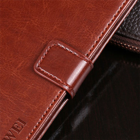 IDEWEI Crazy Horse Texture Leather Wallet Folio Flip Mobile Phone Case for Xiaomi Poco X3 Pro