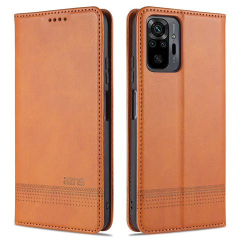 AZNS Stand Wallet Auto-absorbed Magnetic Leather Case for Xiaomi Redmi Note 10 Pro/Note 10 Pro Max