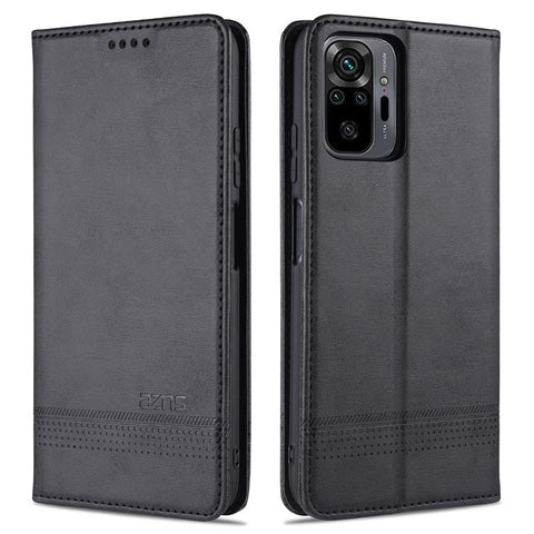 AZNS Stand Wallet Auto-absorbed Magnetic Leather Case for Xiaomi Redmi Note 10 Pro/Note 10 Pro Max