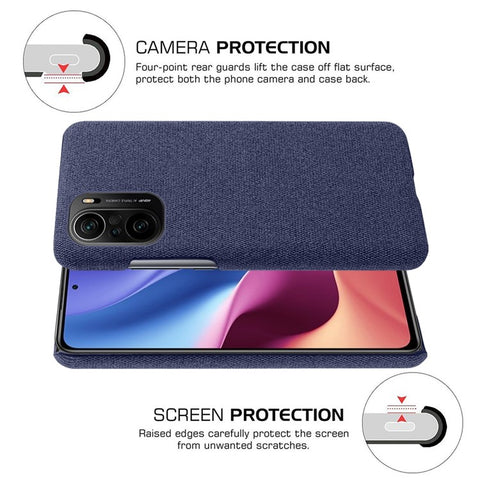 KSQ Cloth Texture Plastic Case for Xiaomi Redmi K40/K40 Pro/K40 Pro+/Mi 11i/11X Pro/Poco F3