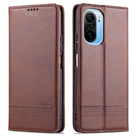 AZNS Auto-absorbed Magnet Well-Protected Full Protection Leather Stand Mobile Shell Case for Xiaomi Redmi K40/K40 Pro/K40 Pro+/Mi 11i/Poco F3