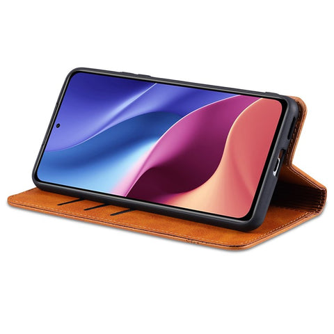 AZNS Auto-absorbed Magnet Well-Protected Full Protection Leather Stand Mobile Shell Case for Xiaomi Redmi K40/K40 Pro/K40 Pro+/Mi 11i/Poco F3