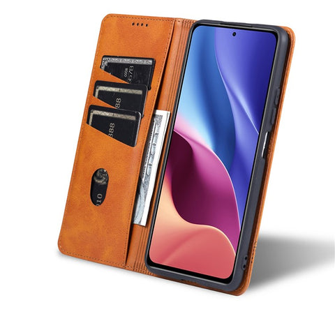 AZNS Auto-absorbed Magnet Well-Protected Full Protection Leather Stand Mobile Shell Case for Xiaomi Redmi K40/K40 Pro/K40 Pro+/Mi 11i/Poco F3