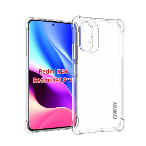 ENKAY HAT PRINCE ENK-PC103 4 Corners Thicken Airbag Anti-slip Flexible Transparent TPU Cover Case for Xiaomi Redmi K40/K40 Pro/K40 Pro+/Mi 11i/Poco F3