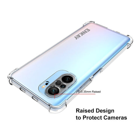 ENKAY HAT PRINCE ENK-PC103 4 Corners Thicken Airbag Anti-slip Flexible Transparent TPU Cover Case for Xiaomi Redmi K40/K40 Pro/K40 Pro+/Mi 11i/Poco F3