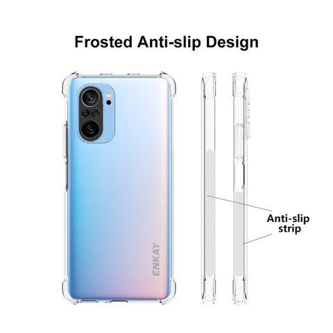 ENKAY HAT PRINCE ENK-PC103 4 Corners Thicken Airbag Anti-slip Flexible Transparent TPU Cover Case for Xiaomi Redmi K40/K40 Pro/K40 Pro+/Mi 11i/Poco F3
