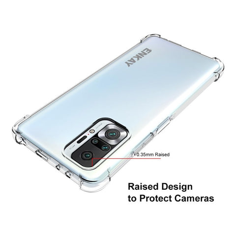 ENKAY HAT PRINCE ENK-PC116 Anti-slip Flexible Transparent TPU Cover Thicken 4 Corners Airbag Case for Xiaomi Redmi Note 10 Pro 4G (India)/(Global)/Note 10 Pro Max