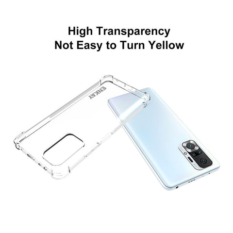 ENKAY HAT PRINCE ENK-PC116 Anti-slip Flexible Transparent TPU Cover Thicken 4 Corners Airbag Case for Xiaomi Redmi Note 10 Pro 4G (India)/(Global)/Note 10 Pro Max