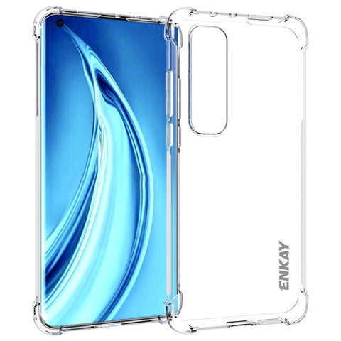 ENKAY HAT PRINCE ENK-PC112 4 Corners Thicken Airbag Flexible Transparent TPU Cover Case with Anti-slip Strip for Xiaomi Mi 10S
