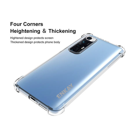 ENKAY HAT PRINCE ENK-PC112 4 Corners Thicken Airbag Flexible Transparent TPU Cover Case with Anti-slip Strip for Xiaomi Mi 10S