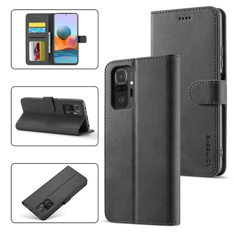 LC.IMEEKE Wallet Stand Leather Phone Casing Shell for Xiaomi Redmi Note 10 Pro/Note 10 Pro Max