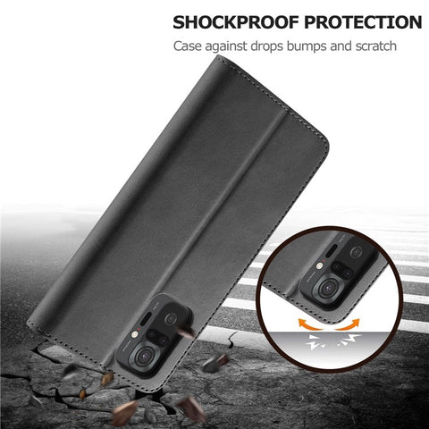 LC.IMEEKE Wallet Stand Leather Phone Casing Shell for Xiaomi Redmi Note 10 Pro/Note 10 Pro Max