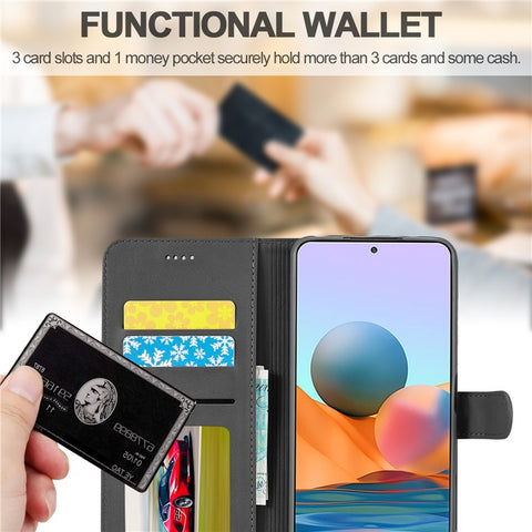 LC.IMEEKE Wallet Stand Leather Phone Casing Shell for Xiaomi Redmi Note 10 Pro/Note 10 Pro Max