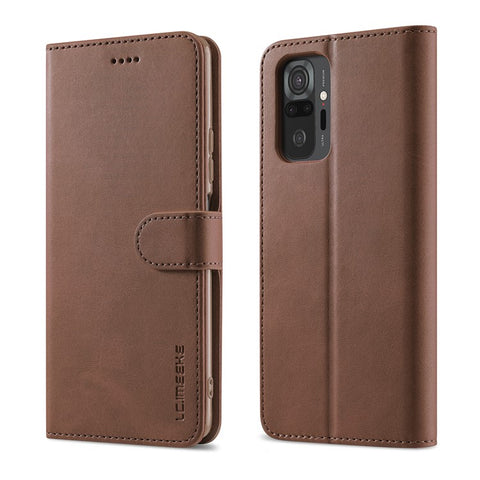 LC.IMEEKE Wallet Stand Leather Phone Casing Shell for Xiaomi Redmi Note 10 Pro/Note 10 Pro Max