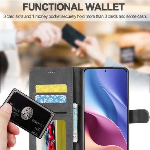 LC.IMEEKE Wallet Stand Leather Mobile Phone Case for Xiaomi Redmi K40/K40 Pro/Poco F3