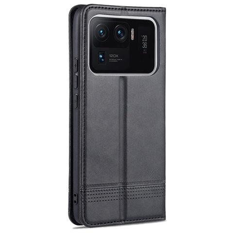AZNS Auto-absorbed Magnetic Stand Wallet Leather Phone Protection Shell Case for Xiaomi Mi 11 Ultra