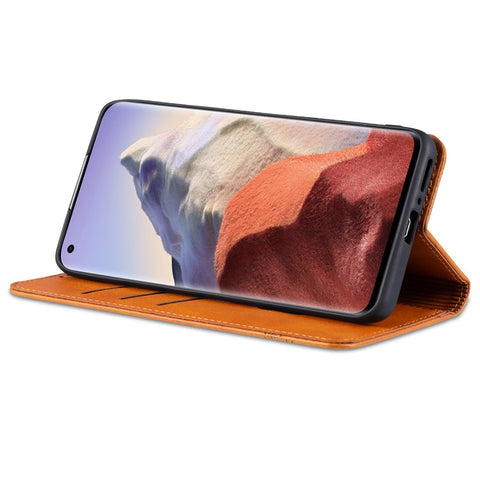 AZNS Auto-absorbed Magnetic Stand Wallet Leather Phone Protection Shell Case for Xiaomi Mi 11 Ultra