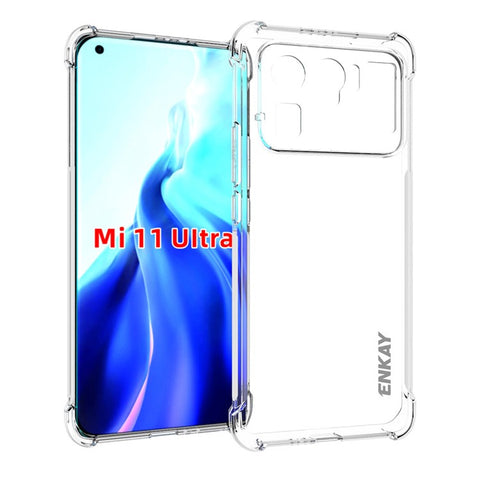 ENKAY HAT PRINCE 2 in 1 Shockproof Transparent TPU Cover Case + PET Full Screen Anti-Drop Anti-slip Protector Film for Xiaomi Mi 11 Ultra