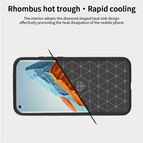 MOFI Brushed Design Carbon Fiber TPU Phone Case Cover for Xiaomi Mi 11 Pro