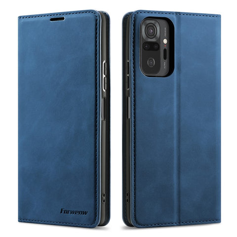 FORWENW Fantasy Series Silky Touch Leather Wallet Case for Xiaomi Redmi Note 10 Pro / Redmi Note 10 Pro Max