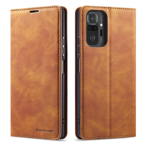 FORWENW Fantasy Series Silky Touch Leather Wallet Case for Xiaomi Redmi Note 10 Pro / Redmi Note 10 Pro Max