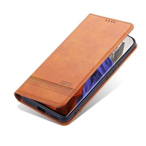 AZNS Auto-absorbed Magnetic Leather Case Stand Wallet Phone Shell for Xiaomi Mi 11 Pro