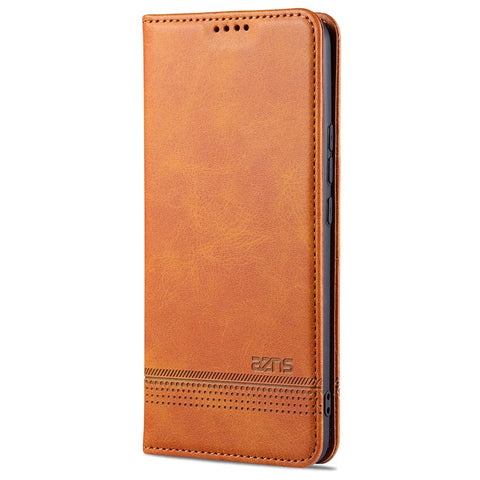 AZNS Auto-absorbed Magnetic Leather Case Stand Wallet Phone Shell for Xiaomi Mi 11 Pro