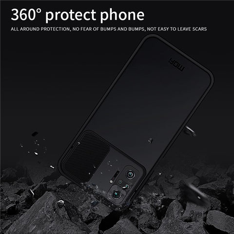MOFI XINDUN Series Slide Lens Design Hybrid Protective Cover Shock-Absorbed Phone Case for Xiaomi Redmi Note 10 Pro