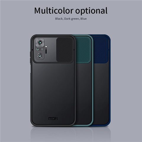 MOFI XINDUN Series Slide Lens Design Hybrid Protective Cover Shock-Absorbed Phone Case for Xiaomi Redmi Note 10 Pro