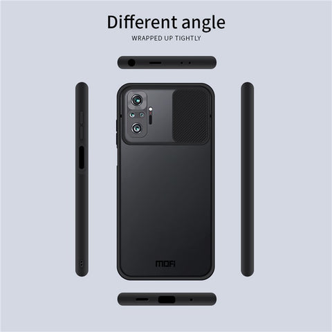MOFI XINDUN Series Slide Lens Design Hybrid Protective Cover Shock-Absorbed Phone Case for Xiaomi Redmi Note 10 Pro