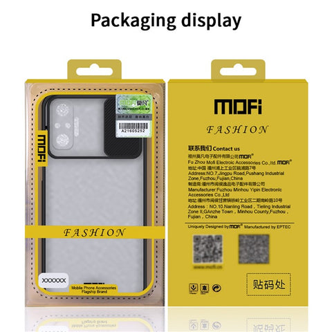 MOFI XINDUN Series Slide Lens Design Hybrid Protective Cover Shock-Absorbed Phone Case for Xiaomi Redmi Note 10 Pro