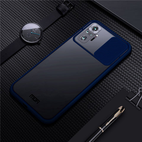 MOFI XINDUN Series Slide Lens Design Hybrid Protective Cover Shock-Absorbed Phone Case for Xiaomi Redmi Note 10 Pro