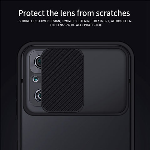 MOFI XINDUN Series Slide Lens Design Hybrid Protective Cover Shock-Absorbed Phone Case for Xiaomi Redmi Note 10 Pro
