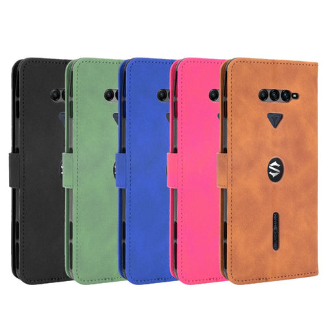 Skin-touch PU Leather Wallet Phone Cover with Supporting Stand for Xiaomi Black Shark 4/Black Shark 4 Pro