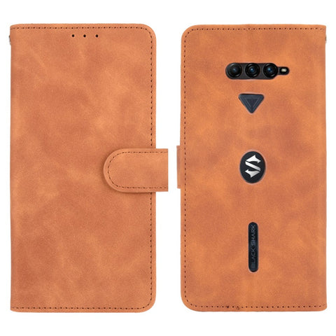 Skin-touch PU Leather Wallet Phone Cover with Supporting Stand for Xiaomi Black Shark 4/Black Shark 4 Pro