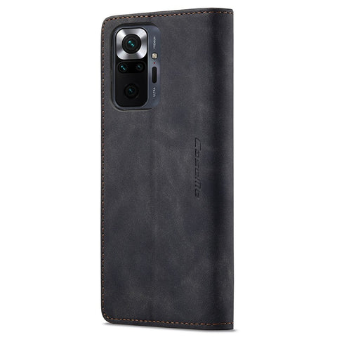 CASEME 013 Series Brief Design Automatic Suction Leather Wallet Case for Xiaomi Redmi Note 10 Pro 4G (India)/(Global)/Note 10 Pro Max