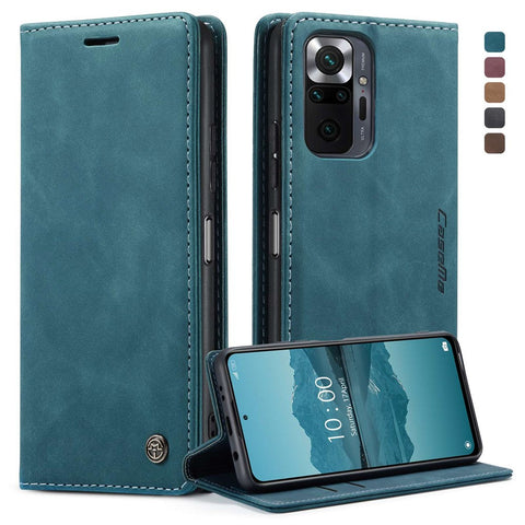 CASEME 013 Series Brief Design Automatic Suction Leather Wallet Case for Xiaomi Redmi Note 10 Pro 4G (India)/(Global)/Note 10 Pro Max