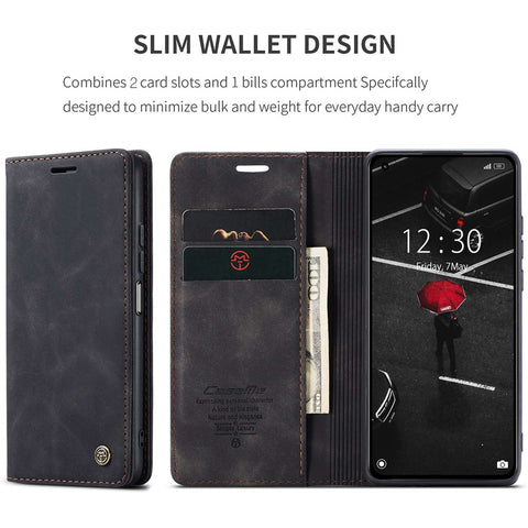 CASEME 013 Series Automatic Suction Simple Design Leather Wallet Case for Xiaomi Mi 11 Lite 4G / 5G / 11 Lite 5G NE