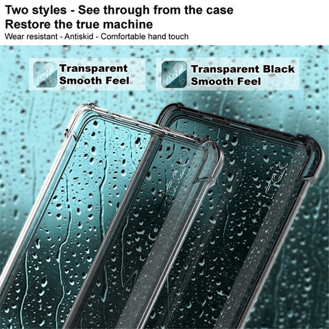 IMAK Full-Coverage Shock-Proof Sheer Flexible TPU Case with High Transparency Screen Protector for Xiaomi Redmi K40 Gaming