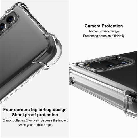 IMAK Full-Coverage Shock-Proof Sheer Flexible TPU Case with High Transparency Screen Protector for Xiaomi Redmi K40 Gaming